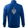 Folklórna mikina pánska s výšivkou vzor Matúš VPREDU a VZADU na zips bez kapucne Farba: 05-kráľovsky modrá, Veľkosť: XL