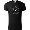 Matematické hodiny - Tričko z organickej bavlny - 3XL ( Čierna )