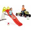 Set šmykľavka Toboggan Funny dĺžka 200 cm Smoby a traktor na šliapanie Claas Farmer XL s prívesom
