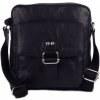 Segali pánska kožená crossbody taška 3289 Black