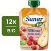 Sunar Bio kapsička hruška malina 4m+ 12 x 100 g