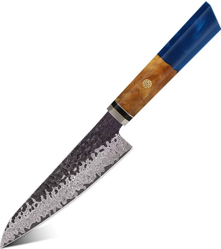 IZMAEL Damaškový kuchynský nôž Airi Petty/Tmavo Modrá 15 cm
