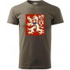 Znak Česko-Slovenská republika 1938–1939 - Klasické pánske tričko vyššej gramáže - M ( Army )