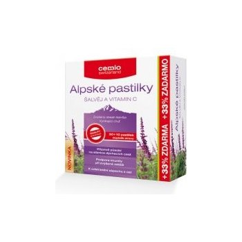 Cemio Alpské pastilky Šalvia a Vitamín C 40 pastilek