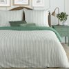 Takoy Obliečky 140x200 cm, 2-dielna súprava z bavlneného saténu, bielo-mätové pruhované RAYA-HF-483286 | 140 x 200 cm