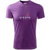 Víno ekg - Pánske tričko Fantasy športové - S ( Fialová )
