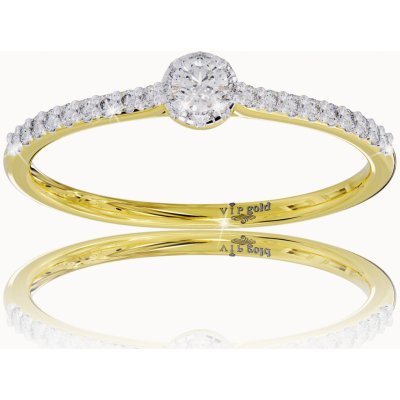 VIPgold Zásnubný prsteň s briliantmi v žltom zlate R330 48706z