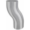 Koleno zvodové odskokové KJG pozink - farebný - RAL 9006 Bielo hliníková, Ø 120 mm - RAL 9006 Bielo hliníková - Ø 120 mm