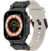 Techsuit Remienok (W064) - Apple Watch 1/2/3/4/5/6/7/8/9/10/SE/SE 2/Ultra/Ultra 2 (42/44/45/46/49mm) - Titánovo-čierna šedá