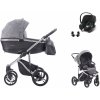 BEBETTO Bresso Premium Silver + Cybex Aton B2 i-Size 02 2023