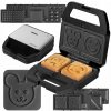 Sendvičovač na sendviče TOSTER GRILL Vaflovač OREŠKY PANINI 6v1 750W 5 DOSIEK
