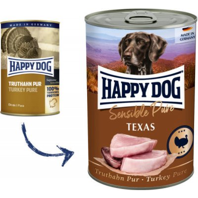 Happy Dog Truthahn Pur Texas 400g 100% morka