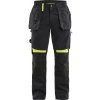 Blåkläder AB 1555 Remeslnické kalhoty Farba: Cerná/žlutá, Veľkosť: C154