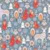 Takoy Šuštiakovina so záterom winter animals grey-NS-5466