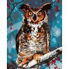 Diamantové maľovanie Diamondi - SOVA V LESE, 40x50 cm, vypnuté plátno na rám (604815B)