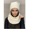 Fashionweek ZIMNÍ SET ČIAPKA A ŠÁL, PLETENÝ TUNEL ZIZI20/K6 Farba: krémová, Veľkosť: Universal