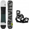 Gravity Silent 24/25 pánský snowboard + Gravity Indy black/white vázání - 164 cm Wide + M (EU 38-41)