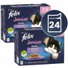 Felix Fantastic Junior kapsičky pre mačiatka hovädzie, kura, sardinky, losos v želé 24x85 g