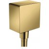 Hansgrohe FixFit prípojka hadice Square so spätným ventilom, leštený vzhľad zlata HG 26455990