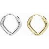 Náušnice 15mm z chirurgické oceli Tri-Edge Hoops - Light Gold RL