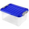 Heidrun Plastový úložný box s vekom Clip box 14l