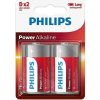 Philips - power alkaline battery d lr20 blister*2