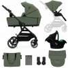 Kinderkraft Kočík 3v1 Športový kočík do 22 kg Hlboká vanička Príslušenstvo YOXI Zelený