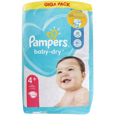 Pampers Baby Dry 4+ 112 ks od 28,99 € - Heureka.sk