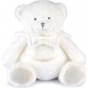 Plyšový medvedík s handričkou na maznanie Doudou 25 Years Puppet with Handkerchief White Doudou et Compagnie v darčekovom balení biely 30 cm od 0 mes