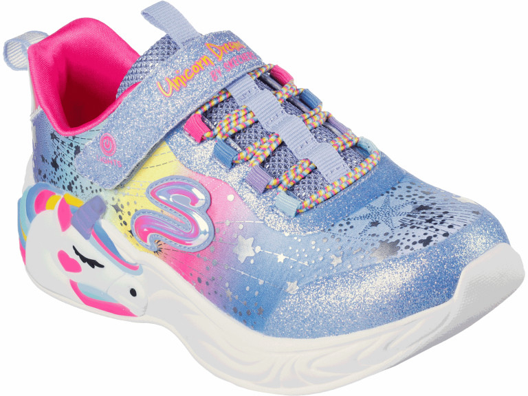 Skechers S Lights Unicorn Dreams blue modrá