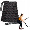 Crossfitová šnúra 4Fizjo Battle Rope čierna 9 m