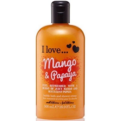 I Love Kúpeľový a sprchový krém s vôňou manga a papáje Mango & Papaya Bubble Bath And Shower Creme 500 ml