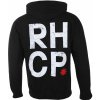 mikina s kapucňou ROCK OFF Red Hot Chili Peppers Red Asterisk Čierna