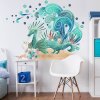 INSPIO Nálepka na stenu - Podmorský drak Aqua 120x90 zvieratá, autá a dinosaury, kolekcie, akvarelové nálepky krémová, plnofarebný motív, tyrkysová