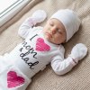 Baby Nellys Súprava pre bábätko I love mom and dad ružová Veľkosť: 56 (0-3 mesiace)