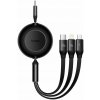Baseus CAMJ010201 Bright Mirror 2 CAMJ010201, USB-C na Micro/Lighting/USB-C, PD 100W, 1,1m, černý