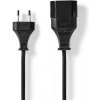 Nedis CEGL11085BK50 - Napájecí kabel | Euro Zástrčka | Euro Zásuvka | CEE 7/16 | Přímý | Přímý | 5 m | Čer