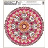 Okenná fólia bez lepidla Červeno-ružová mandala 30 x 33,5 cm
