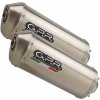 Dual slip-on exhaust GPR SATINOX S.46.SAT Brushed Stainless steel including removable db killers and link pipes