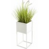 DekorStyle Stojan na kvety Lea 50 cm biely