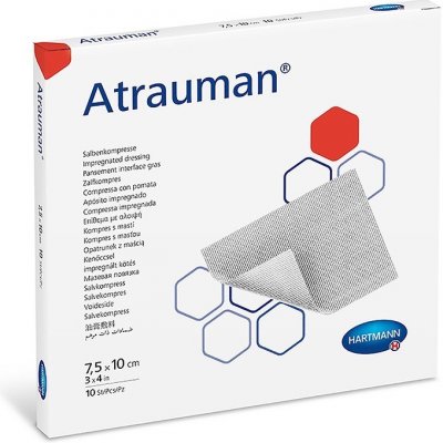 Atrauman 7,5 cm x10 cm sterilny impregnovaný kompres na rany 10 ks