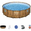 Bestway Bazén Bestway® Power Steel™, Vista Series, 56725, kartušová filtrácia, rebrík, plachta, dávkovač, 488x122 cm