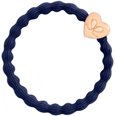 By Eloise London Rose Gold Heart farba Navy Blue