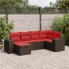 Zostava záhradného nábytku plast VidaXL červená, 6 ks