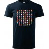 Vlajky štátov - Európa - Klasické pánske tričko vyššej gramáže - 2XL ( Tmavomodrá (takmer čierna) )