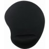 Mouse pad with soft wrist support, black
