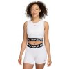 Nike PRO DF 365 CROP TANK-100 WHITE/BLACK biela