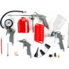 SET pneumatického príslušenstva MAXI (pištoľ, ofuk, lakovacia pištoľ, maznica)