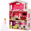Eco Toys Dřevěný domeček pro panenky s výtahem malibu rezidence 114 cm