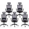 5PACK Ergonomická kancelárska stolička SWIFT, čierna (5 ks)